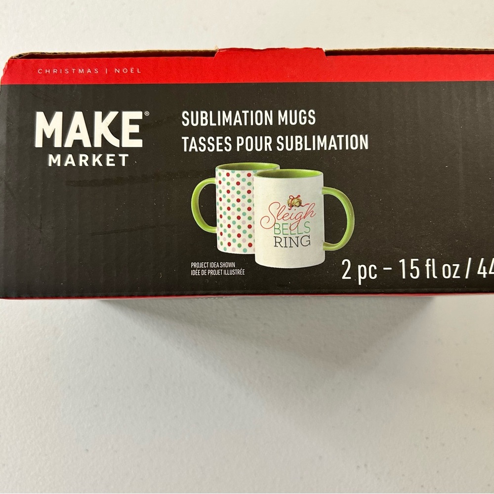 Make Market Green and Red Sublimation Mugs